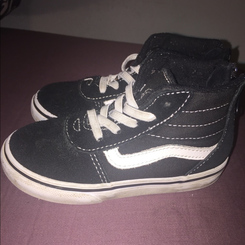 Zip up, high top Vans